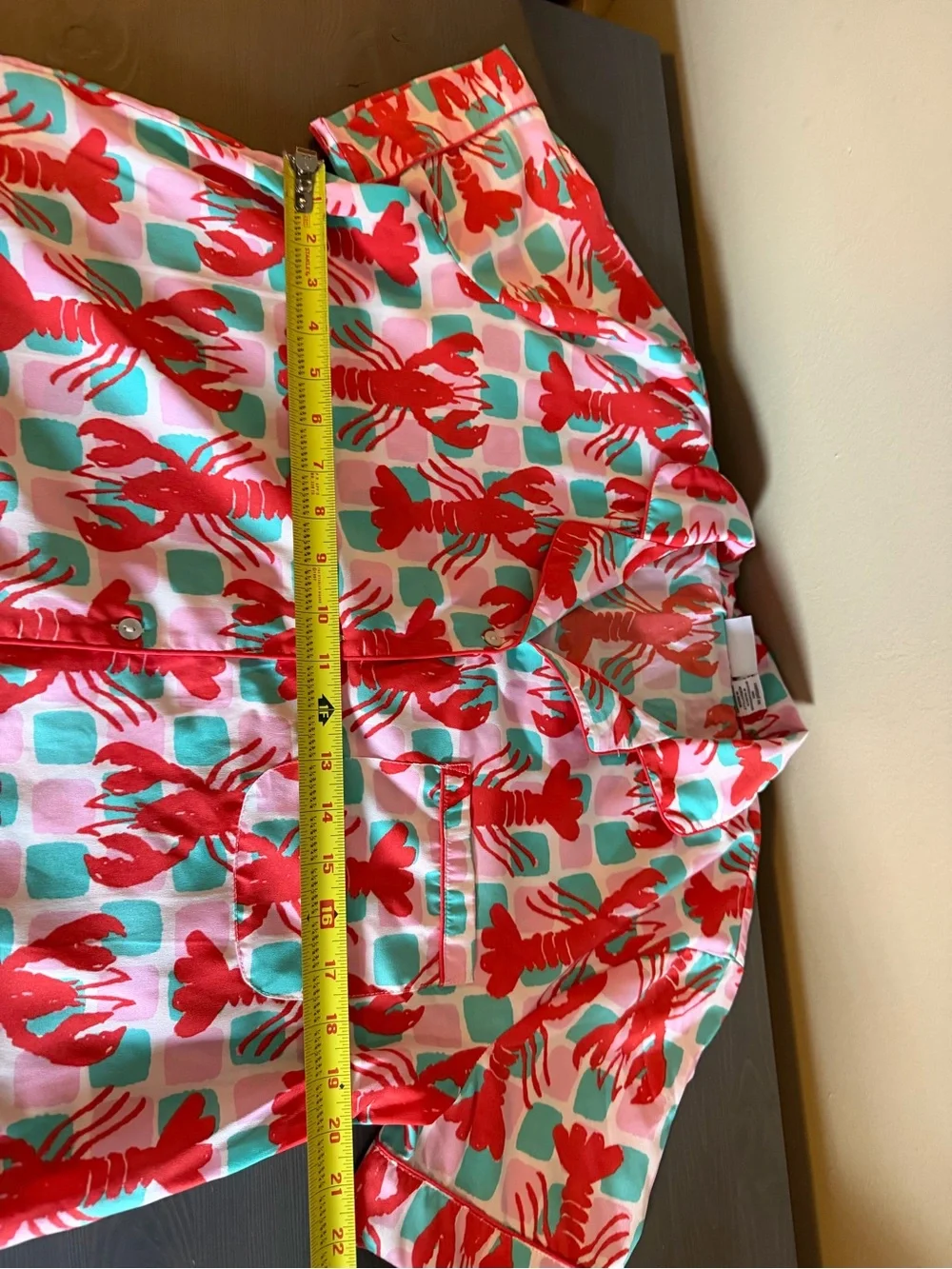 Bouffant’s and Broken Hearts Lobster Print Short Pajama Set